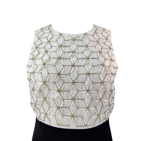 Ted Baker Black and White Sleeveless Sheath Dress - Picture 3 of 3